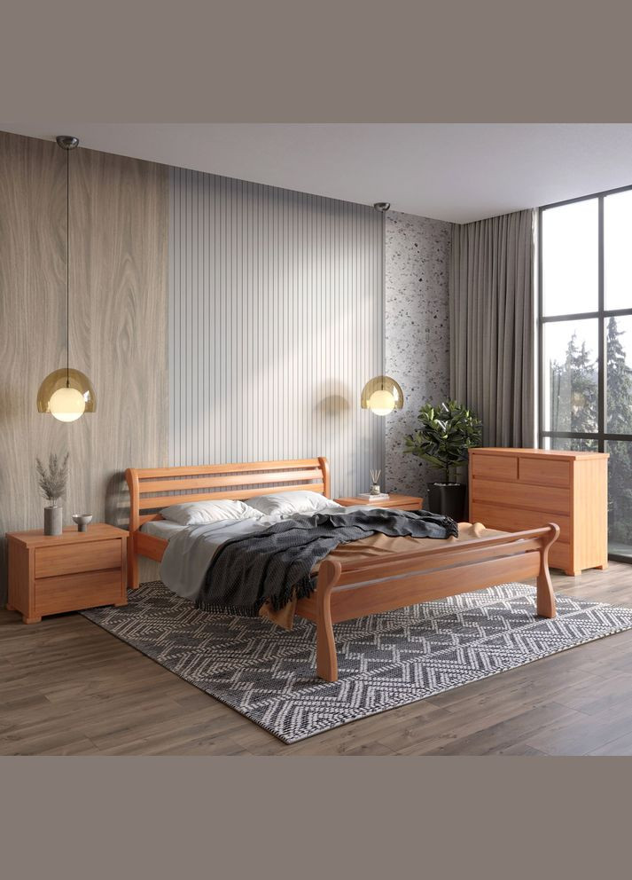 Полуторная деревянная кровать Верона 120х200 см (MBG-4465) Mebigrand (366087091)