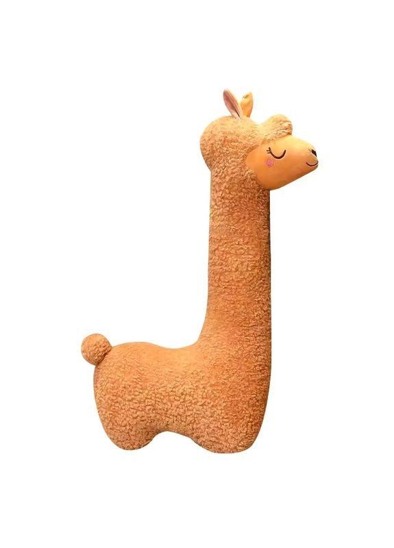 Плюшевая Альпака 75 см Подушка Антистресс Мягкая Игрушка Лама Коричневая для детей и взрослых Combuy (370602723)