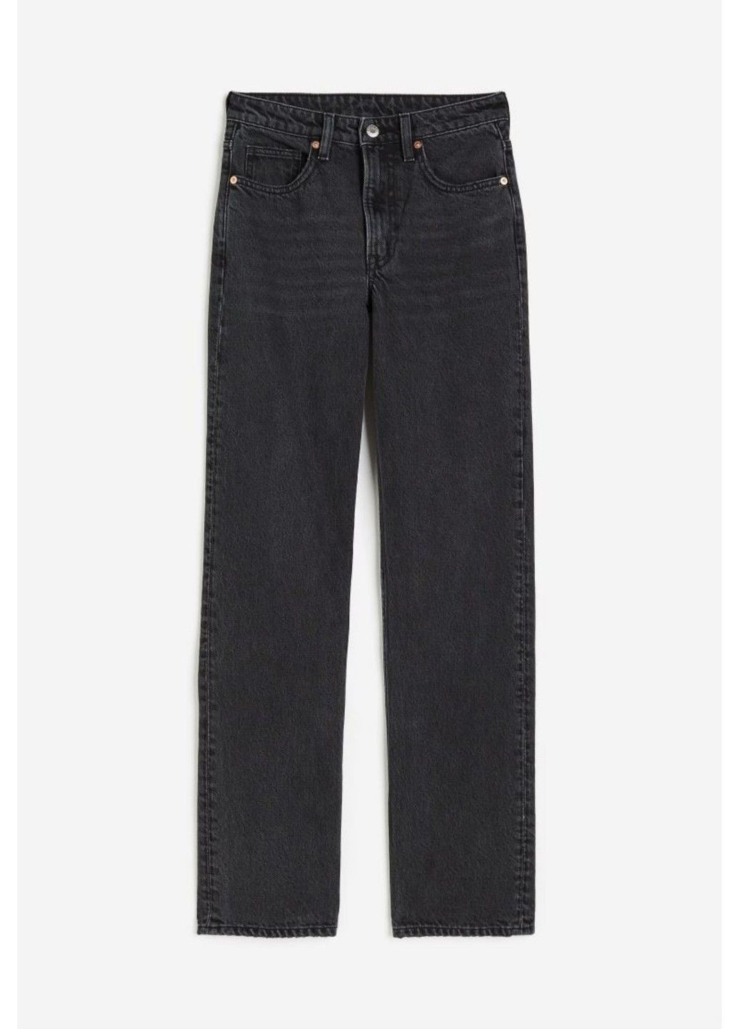 Женские прямые джинсы Н&М (56823) W34 Черные H&M - (286772160)