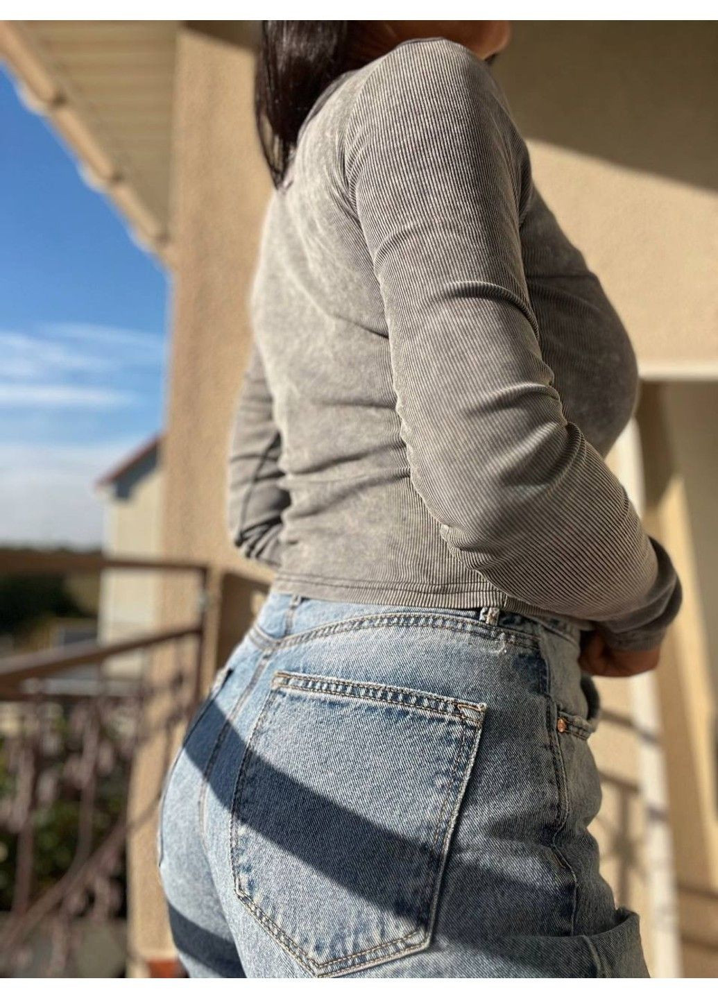 Реглан жіночий A-N 2747 в рубчик варений лонгслів No Brand (302972843)