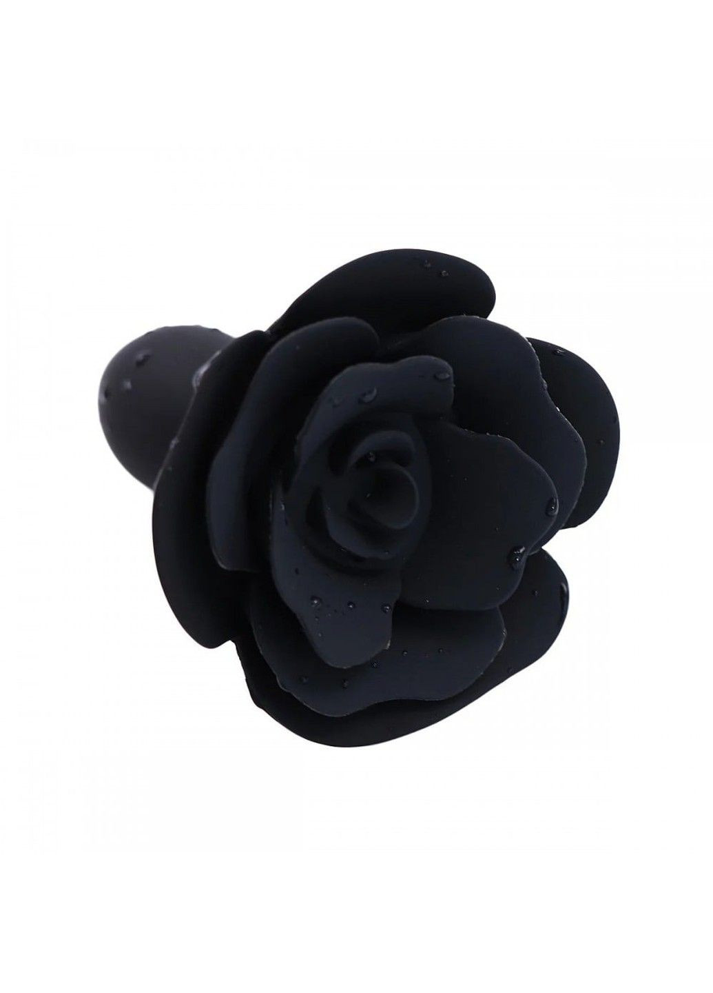 Анальная пробка в форме розы, силикон, черная, 7 х 2.7 см Loveshop (290850486)