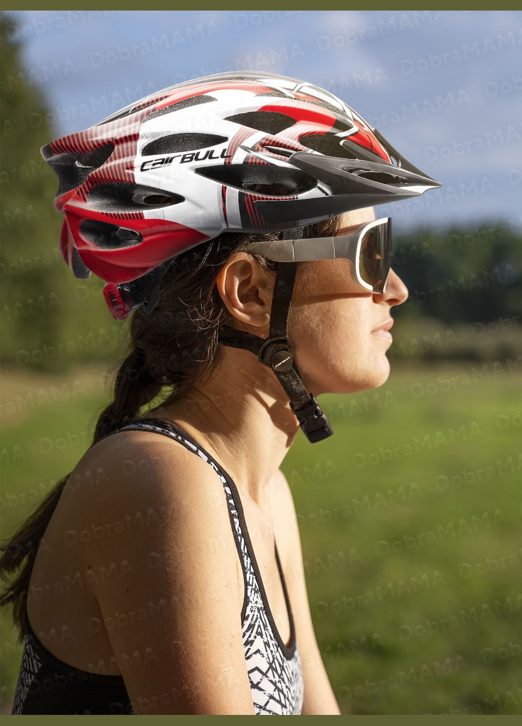 Велосипедный шлем с визором и фонарем женский велошолом с козырьком шлем для велосипеда мужской 57329 Cairbull (329316403)