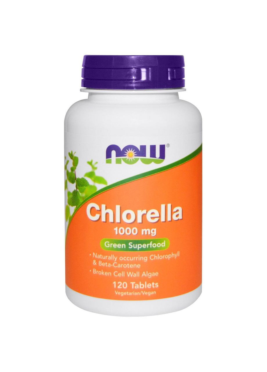 Хлорела в таблетках, суперфуд,, Chlorella, 1000мг, 120 таблеток Now Foods (366734484)