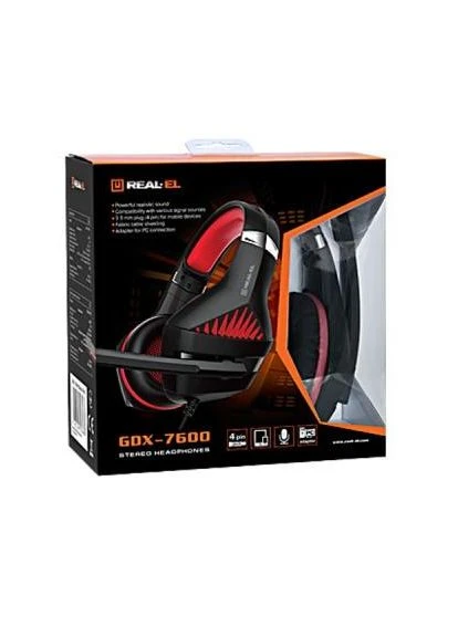 Наушники GDX-7600 Black-Red Real-El GDX-7600 Black/Red (388705364)