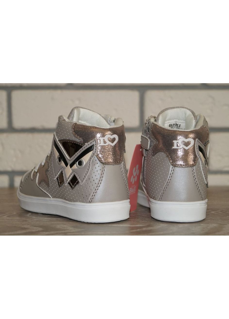 Серые повседневные, кэжуал осенние ботинки демисезонные для девочки серые Biki