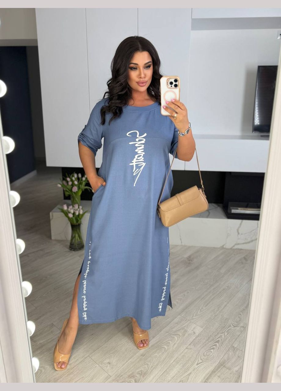 Голубое платье No Brand