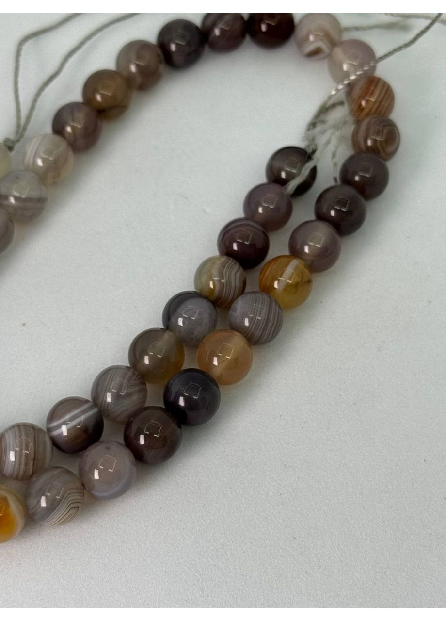 Агат Ботсвана на нитці без застібки 8 мм 40 см Комбінований No Brand (361319819)