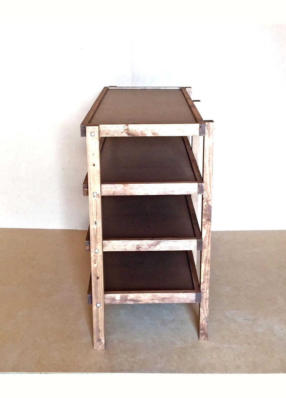 Етажерка розбірна з дерева Честер 4 полиці 40х100х80 капучино (ЄТЖ-844010080) No Brand (327844694)