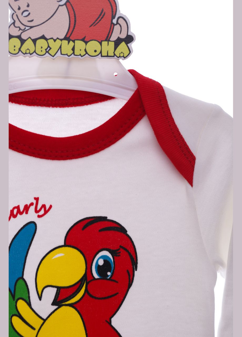 Красный демисезонный комплект боди, ползунки и шапочка попугай см (36917) BABYKROHA