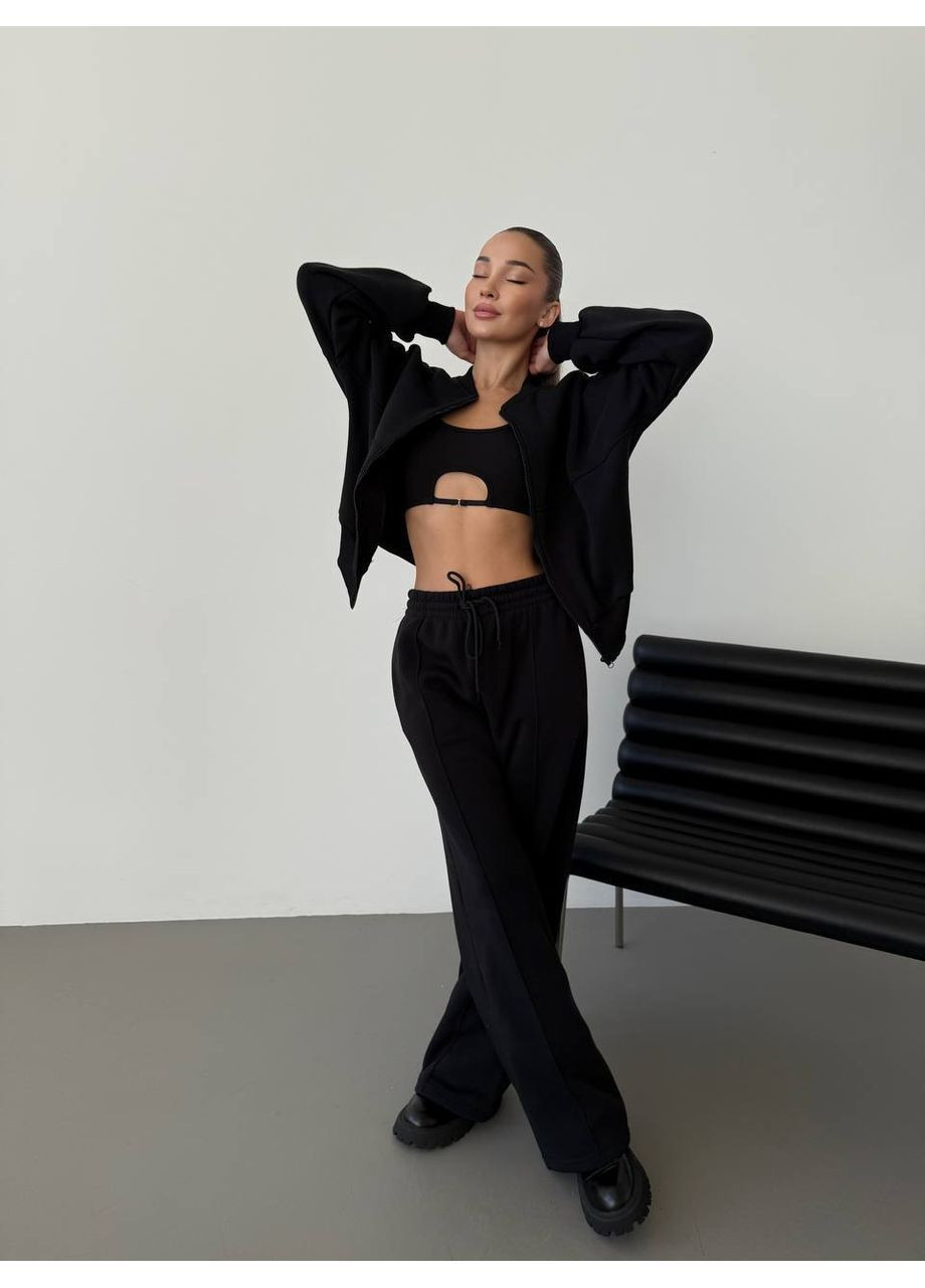 Теплый женский костюм с манжетами. No Brand (362588364)