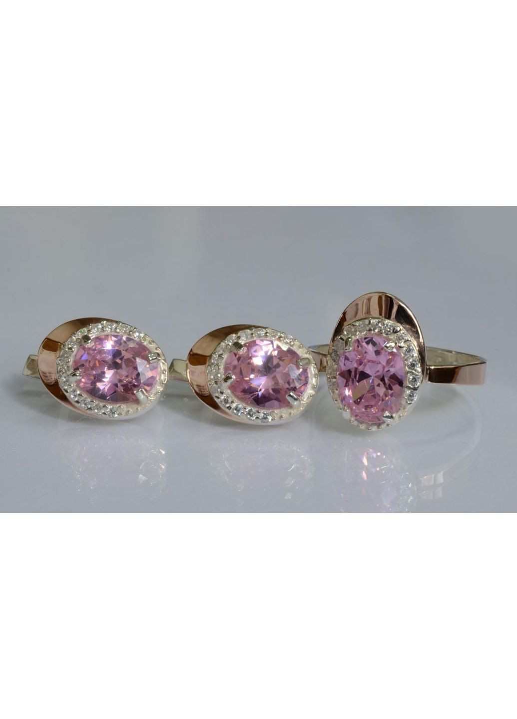 Серебряный набор с золотыми пластинами Silver Style (367112763)