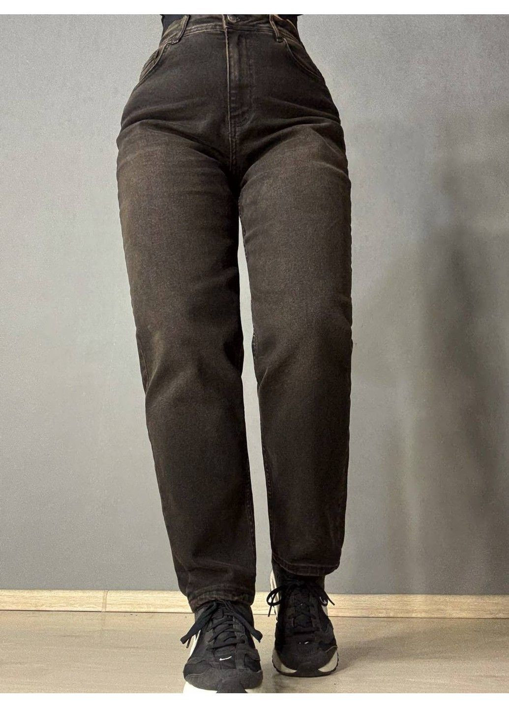 Джинсы женские 3321 mom relax стрейчевые коричневые Sherocco - (368398572)