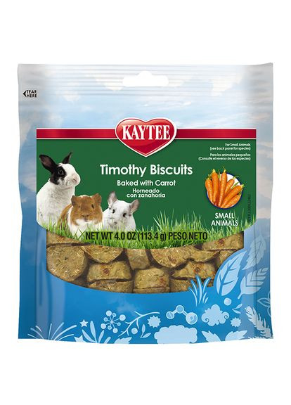 Ласощі для гризунів Timethy Biscuits Carrot бісквіт тимофіївка з морквою 0.114 кг (71859944838) Kaytee (288576700)
