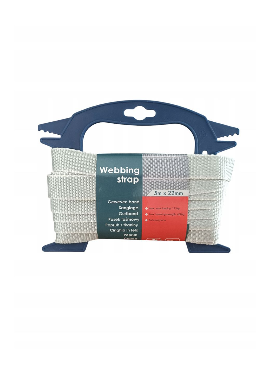 Тканинний ремінь строп 500х2,2 см світло сірий Aldi (339602413)