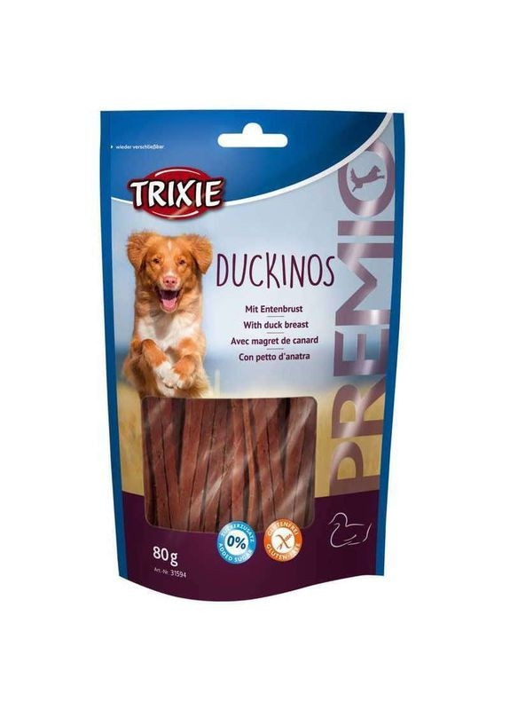 Ласощі для собак Premio Duckinos з качкою 80 г (31594) Trixie (362135133)