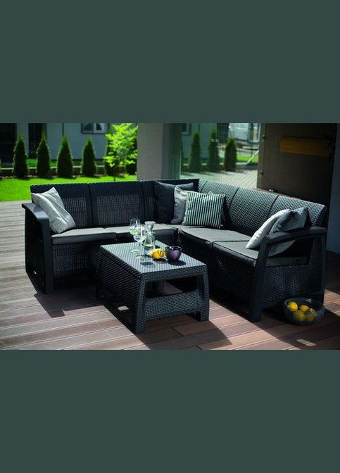 Комплект садових меблів Bahamas Relax, графіт - прохолодний сірий Keter (329407569)