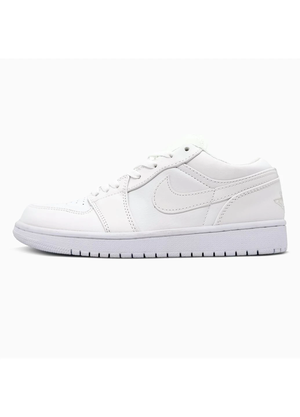 Белые демисезонные кроссовки мужские и женские nike air jordan retro 1 low white | найк аир джордан ретро 1 белые No Brand
