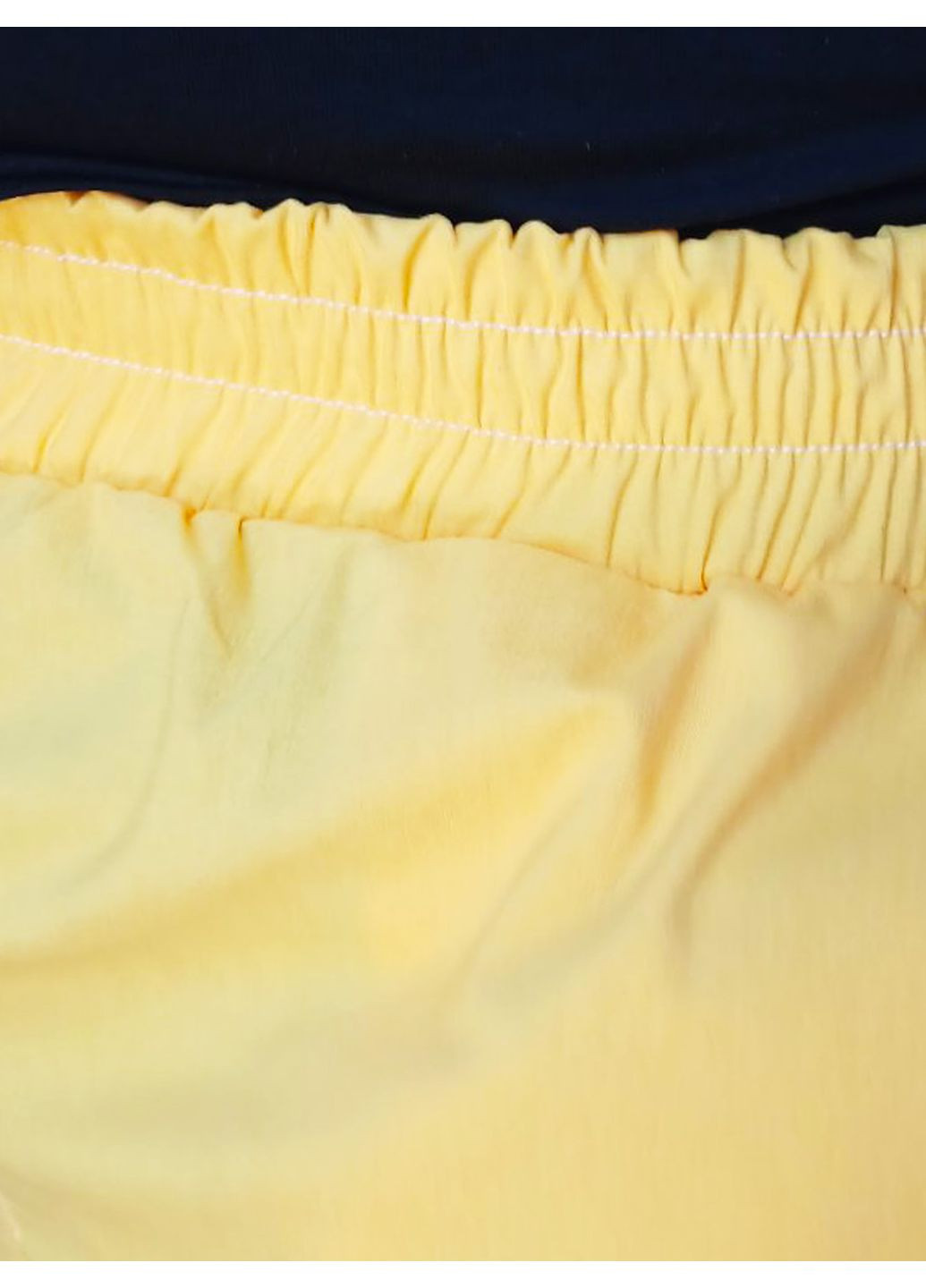 Жовті жіночі шорти короткі з кишенями бенгалін без підкладки No Brand (351855116)