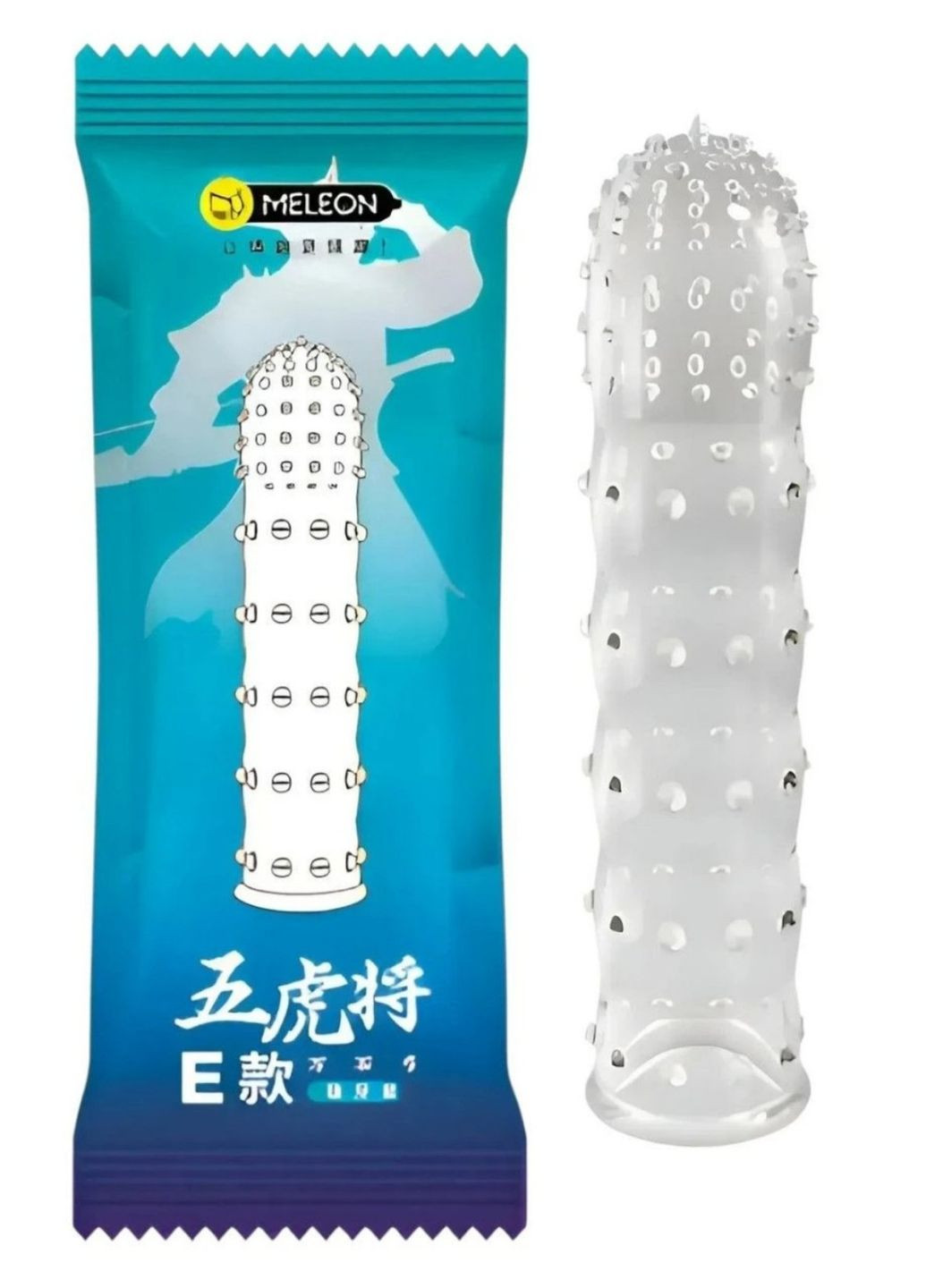 Рельєфна насадка на пеніс прозора з шипами — збільшення розміру, продовження акту, стимуляція партнерки, пупирчата насадка No Brand (339864362)