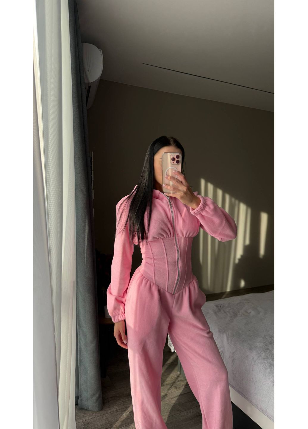 Теплий корсетний комбінезон — must-have цього сезону 😍 Luna рожевий