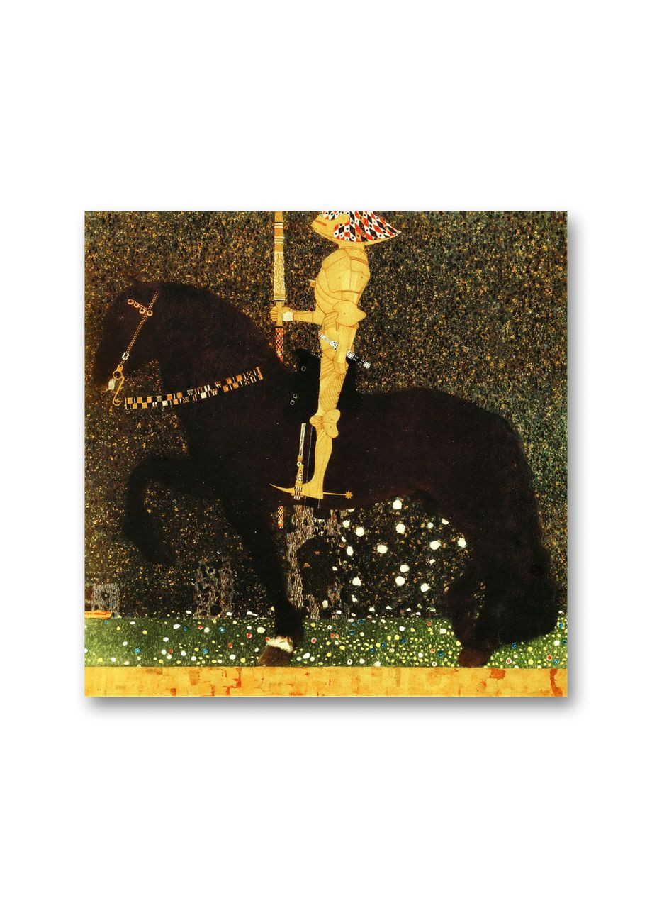 Печать на холсте Золотой рыцарь Густав Климт 30x30 No Brand (346495847)