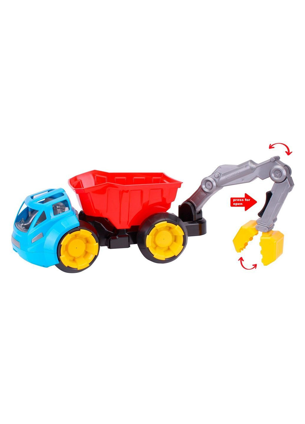 Детский игрушечный самосвал с откидным кузовом и манипулятором Комбинированный (45610472725) ТехноК (372807241)