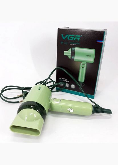 Дорожній складний фен для волосся V-421 з насадкою та складною ручкою 1200 Вт VGR (322617696)