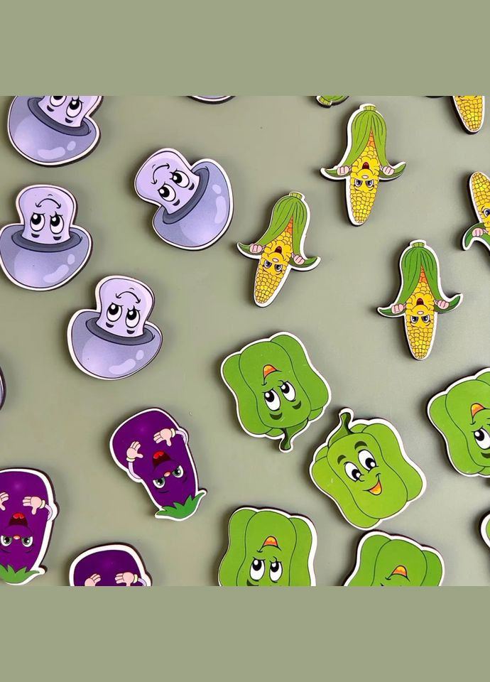 Дерев'яна настільна гра "Овочі -1" (ПСД007) PSD007 сортер-комодик Ubumblebees (336335246)