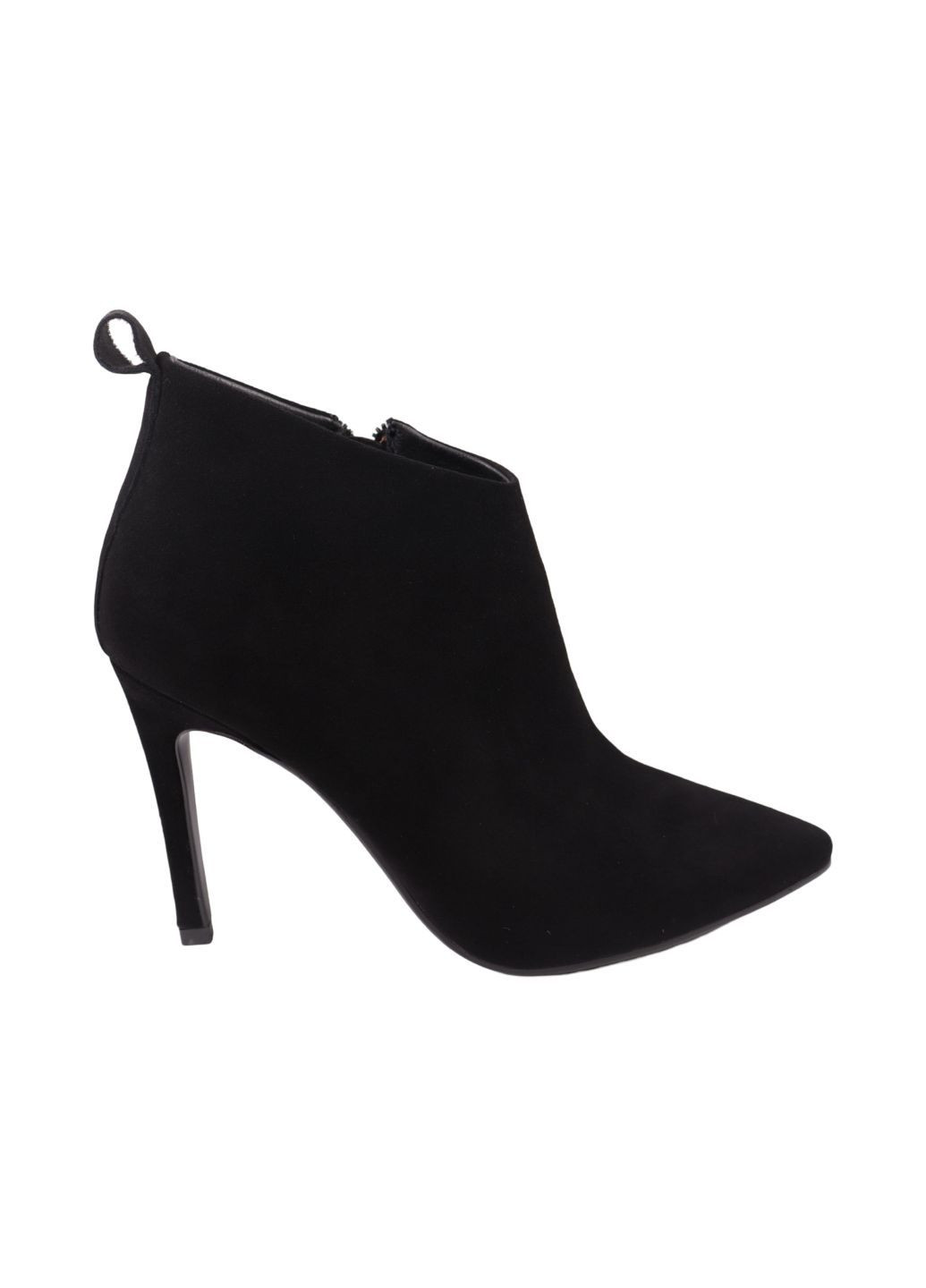 Чорні черевики жіночі на шпильці чорні натуральна замша Renzoni 1165-24DH