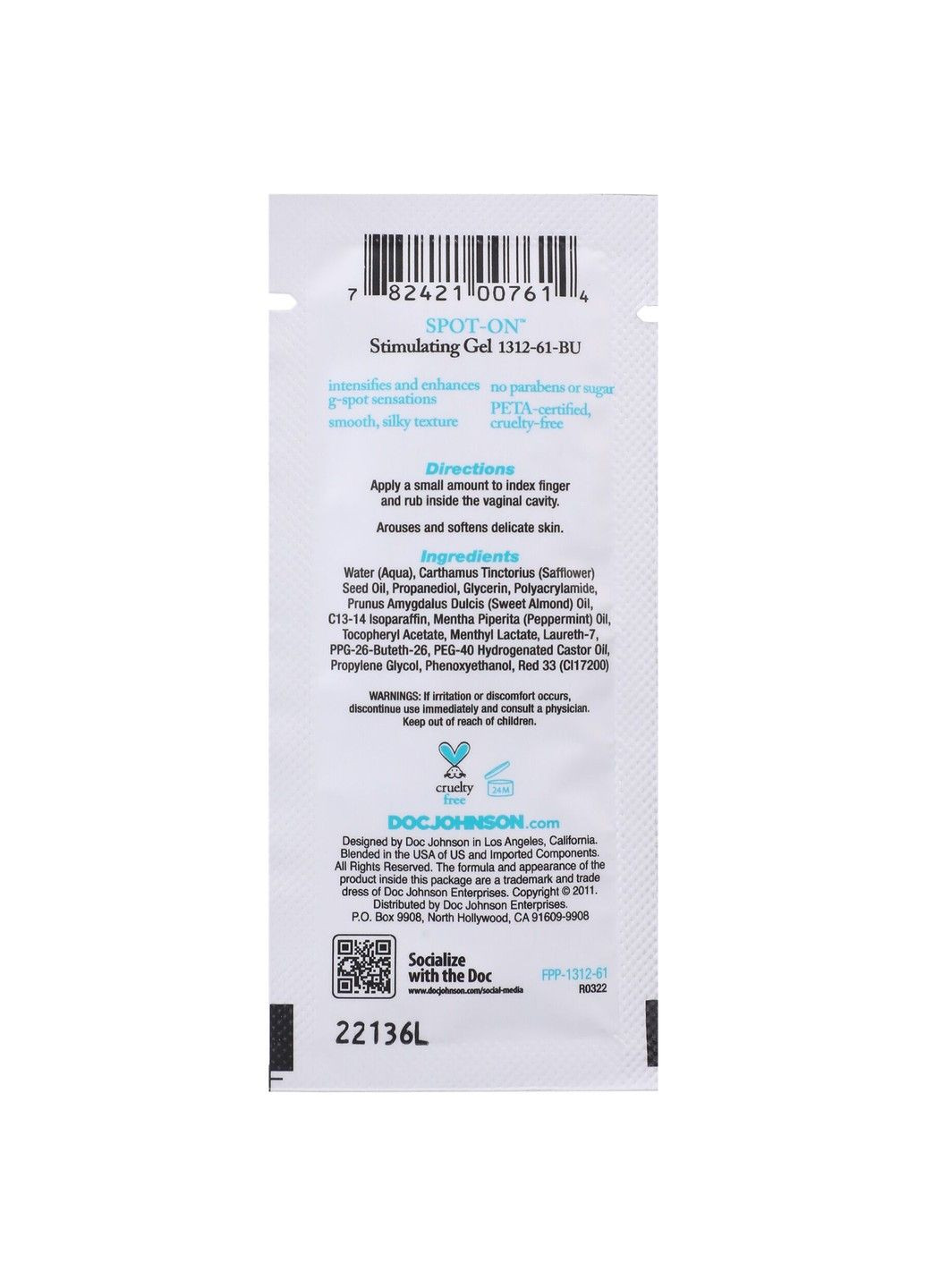 Стимулирующий гель для точки G 7 г Doc Johnson (317255909)