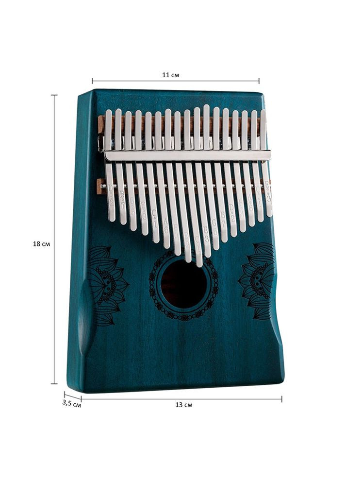 Калимба из красного дерева на 17 язычков Lotus Blue Hluru (370872813)