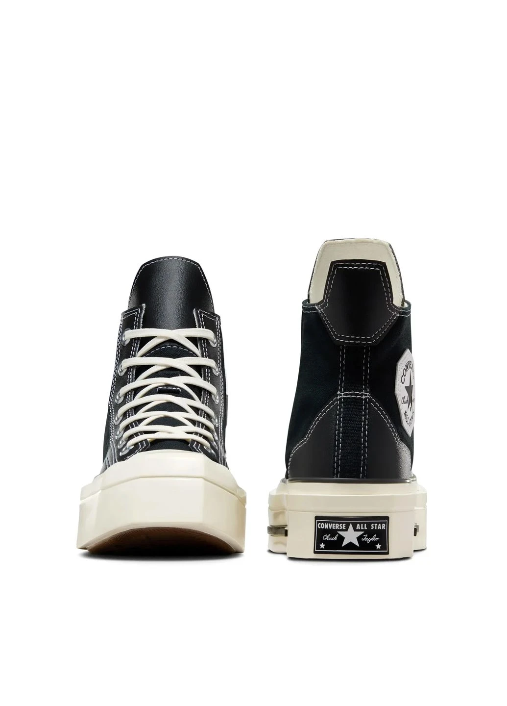 Чорні жіночі кеди chuck taylor vintage 70 de luxe squared hi black/egret a06435c Converse