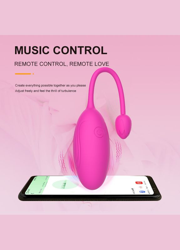 Смарт-вібратор рожевого кольору для інтимного задоволення із управлінням через мобільний додаток No Brand (315725424)