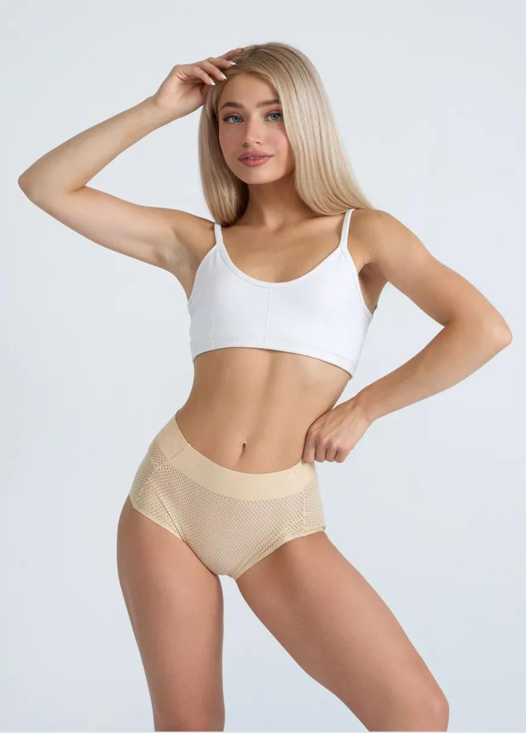 Бежеві коригувальні труси з пуш-ап ефектом (70139) FitFiesta (350879734)