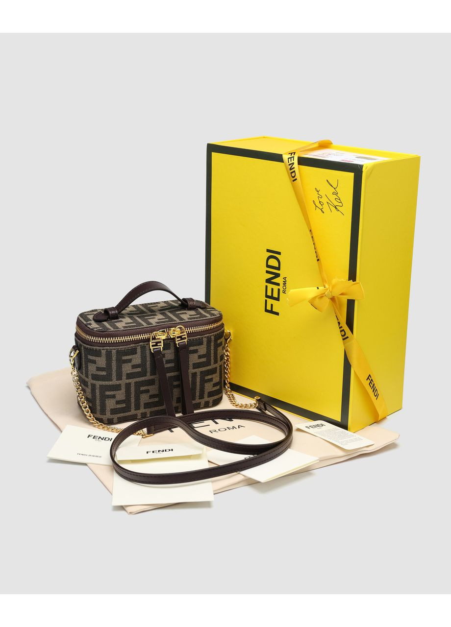 Сумка женская Vanity Tobacco brown FF jacquard fabric mini-bag No Brand (366213562)