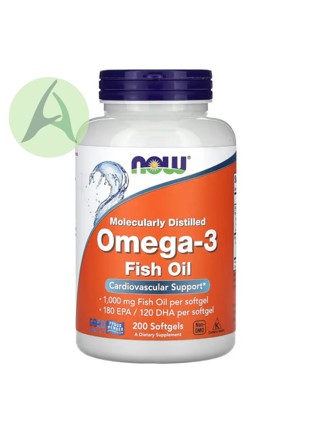 Омега-3, 180 мг ЭПК/120 мг ДГК, 200 капсул Now Foods (330754055)