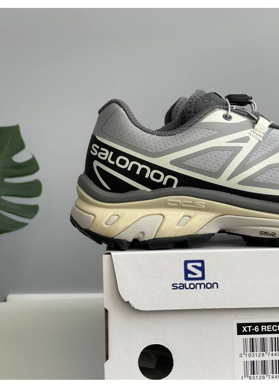 Сірі Осінні кросівки чоловічі і жіночі salomon xt-6 soft ground grey | саломон хт-6 софт граунд сірі No Brand