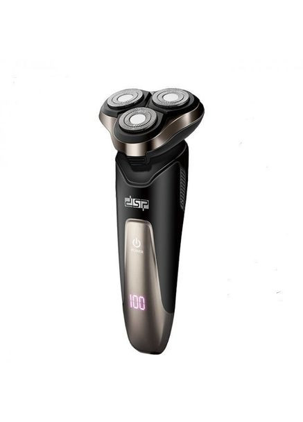 Электробритва аккумуляторная 3 бритвенные головки 60017 Pro Черный + Щетка для чистки DSP (306716703)