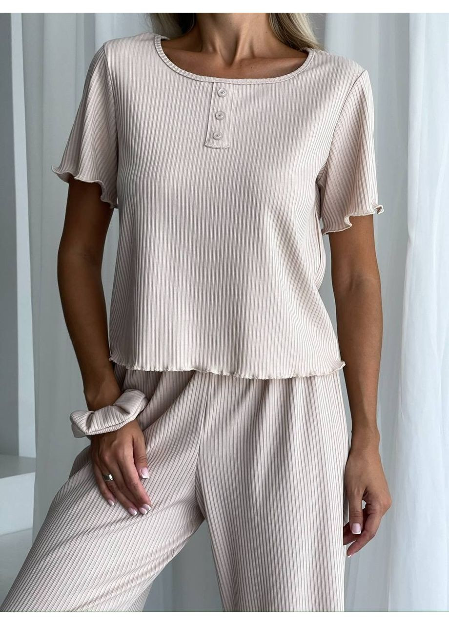 Костюм (футболка, брюки), колір Світло-бежевий Fashion (361310313)