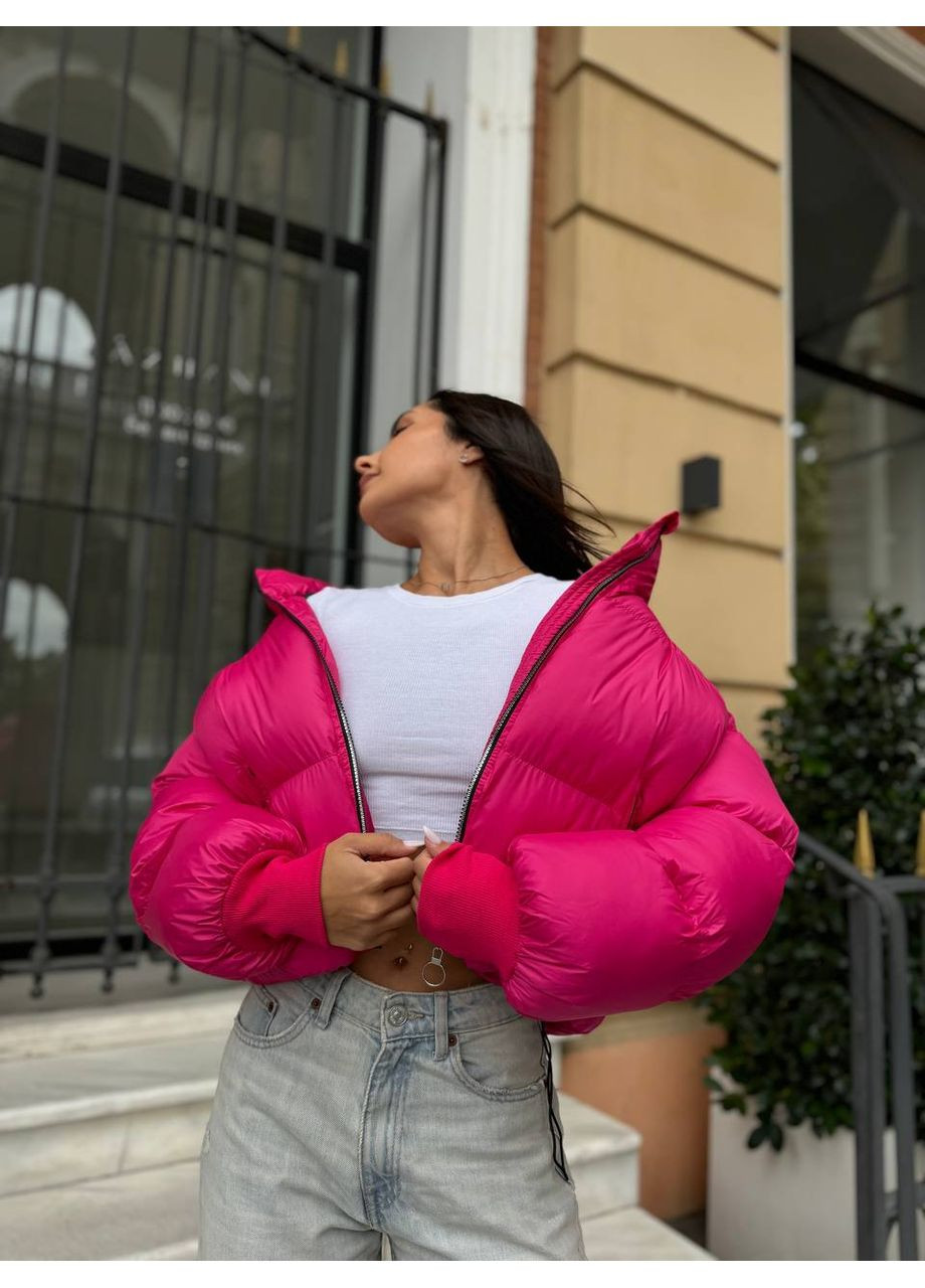 Малиновий зимній Пуховик No Brand