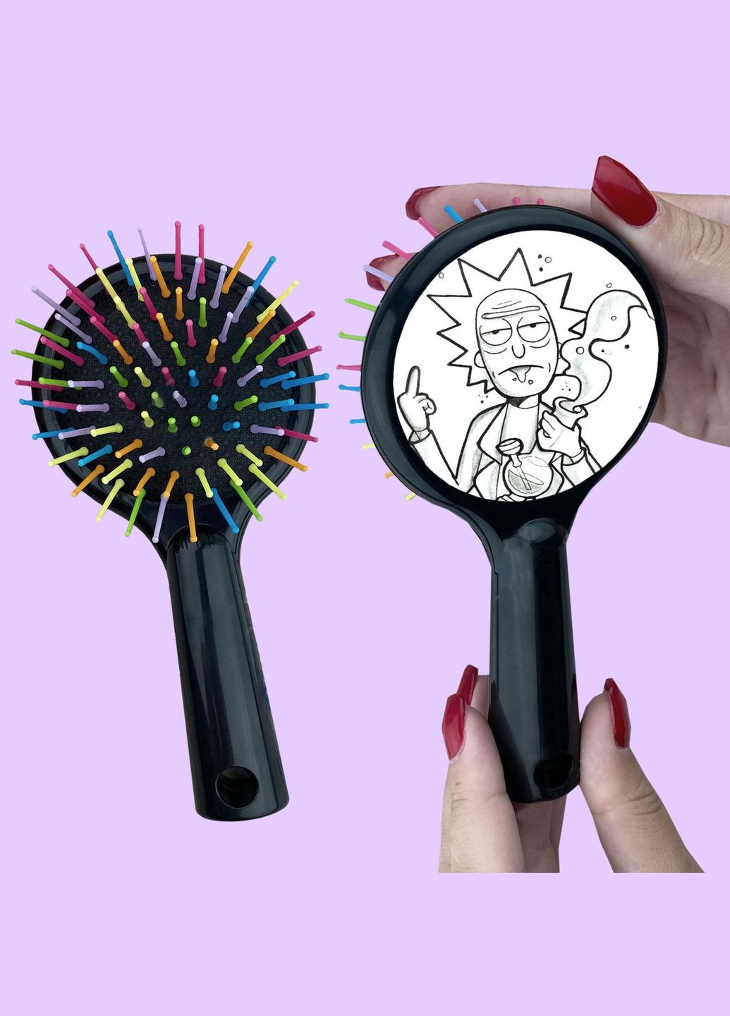 Расческа для волос с рисунком #00090 Черный No Brand (315042007)