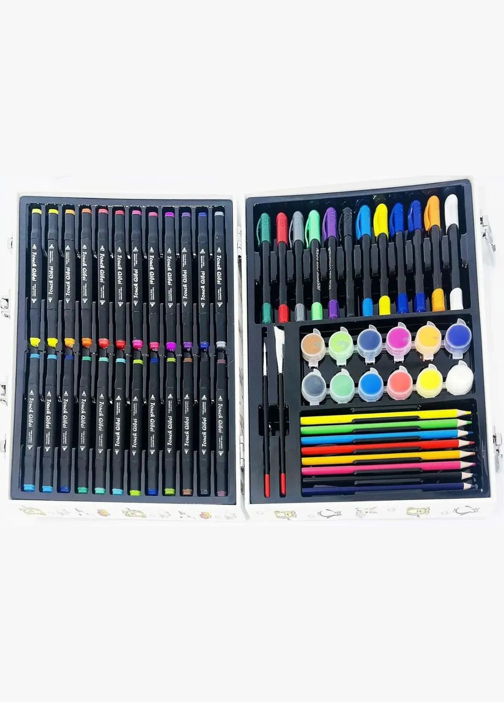 Компактный художественный набор для юных художников в алюминиевом кейсе 68 предметов (2104618609) No Brand (344465682)