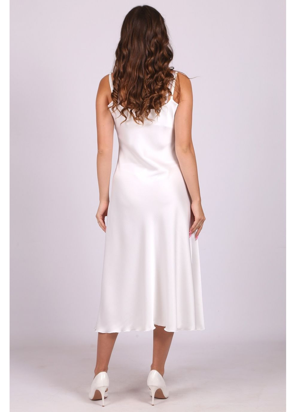 Молочна сукня жіноча 244 тиснення шовк армані молочна Актуаль