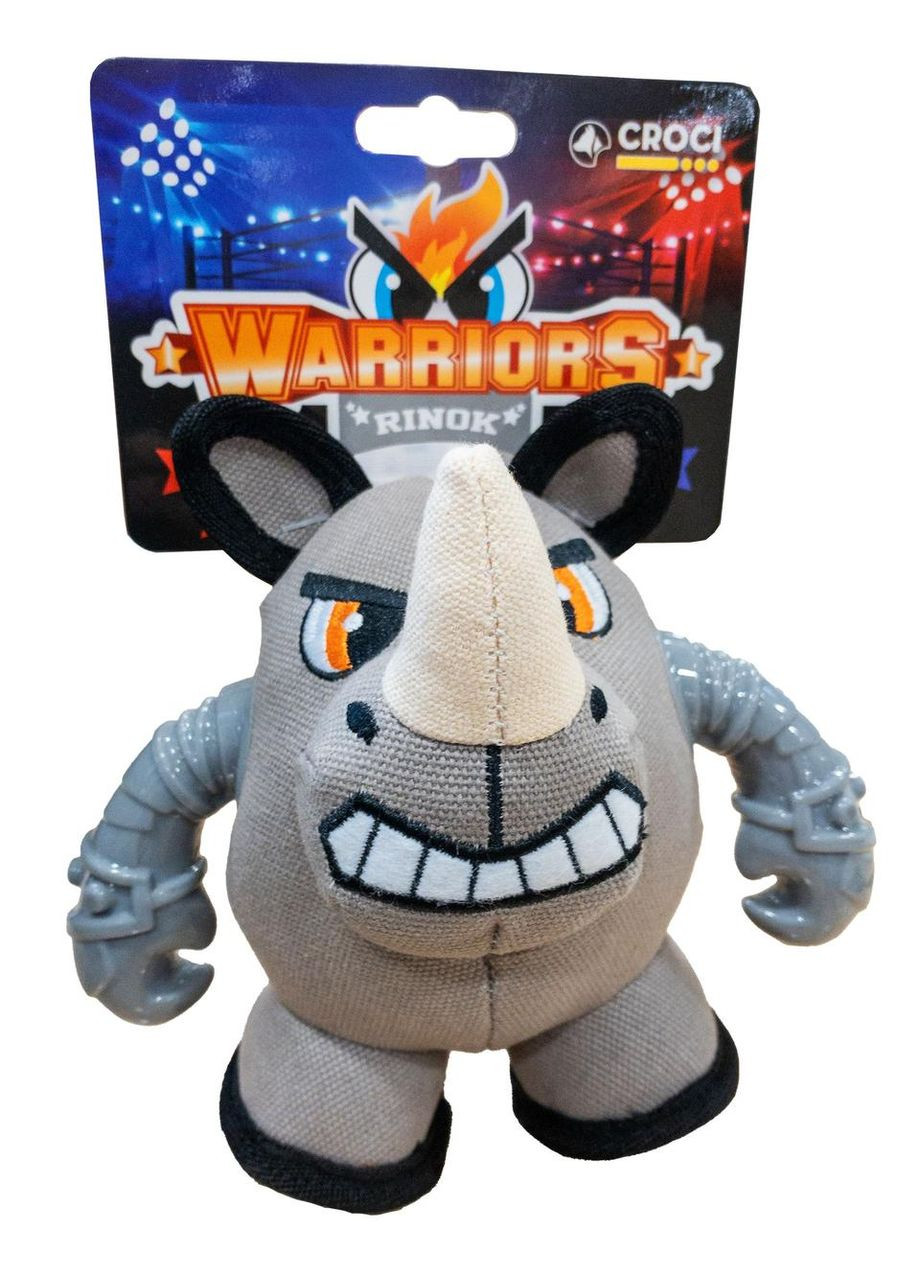 Сверхпрочная игрушка для собак плюшевый единорог с пищалкой Warriors Rinok 18х12х12 см (8023222200111) Croci (315332859)