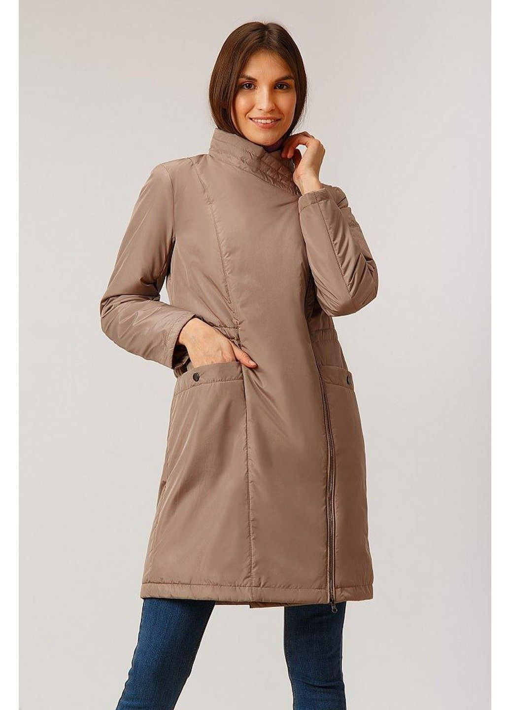 Коричневая демисезонная пальто b19-11020-623 Finn Flare