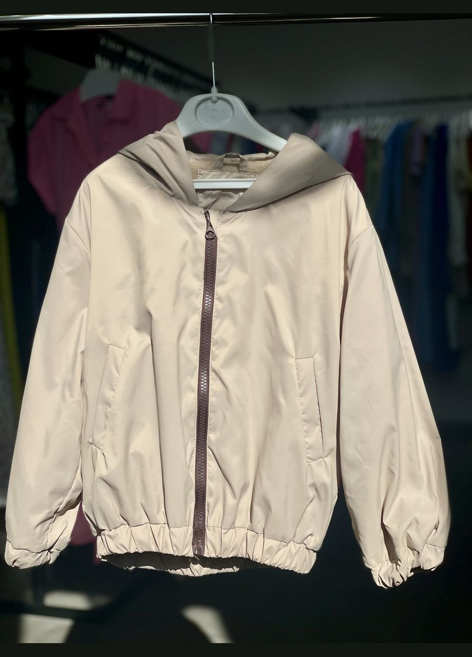 Бежева демісезонна дитяча вітрівка весна-осінь бежевий No Brand