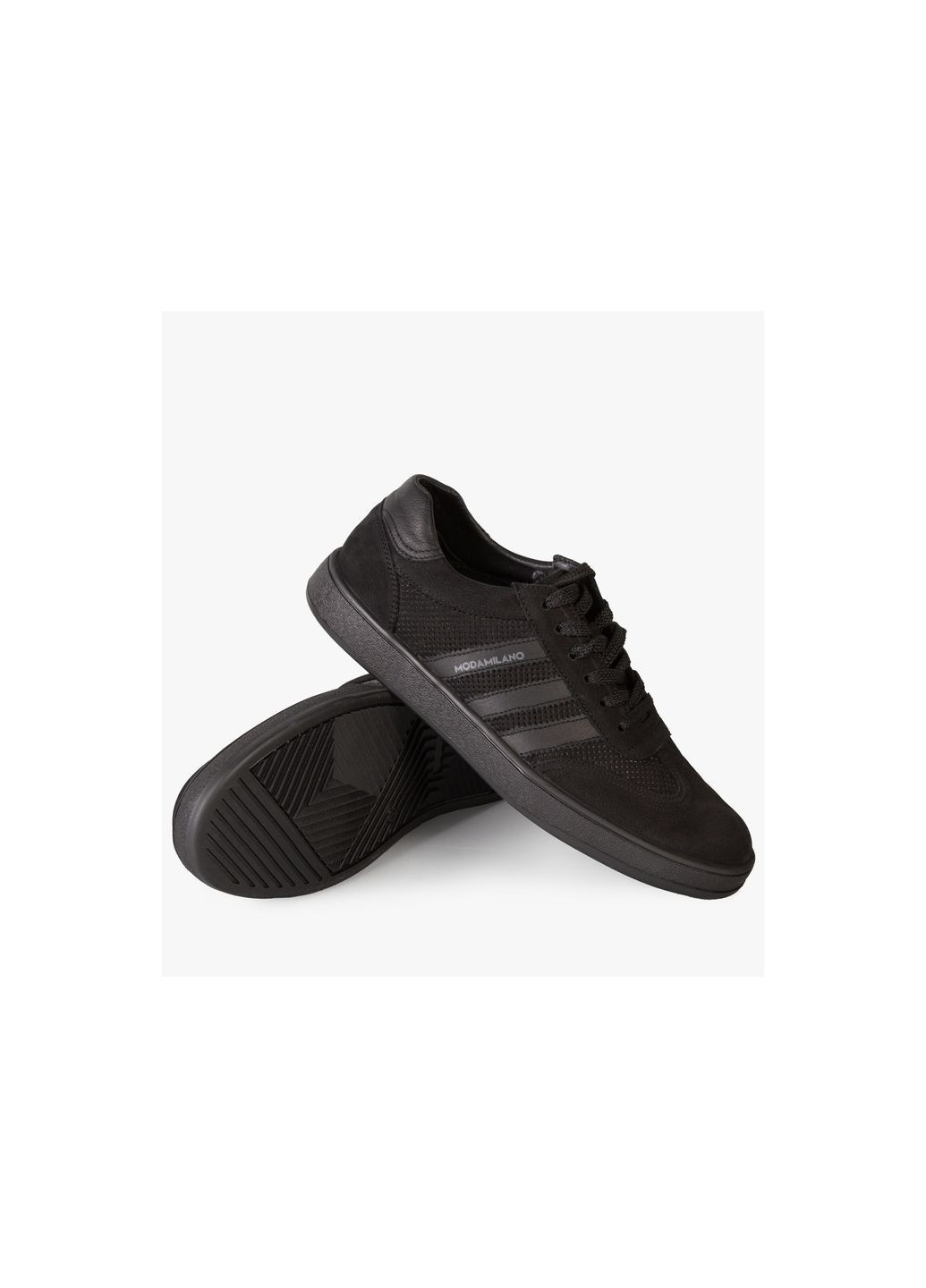 Черные кеды мужские бренда 9200574_(2) ModaMilano