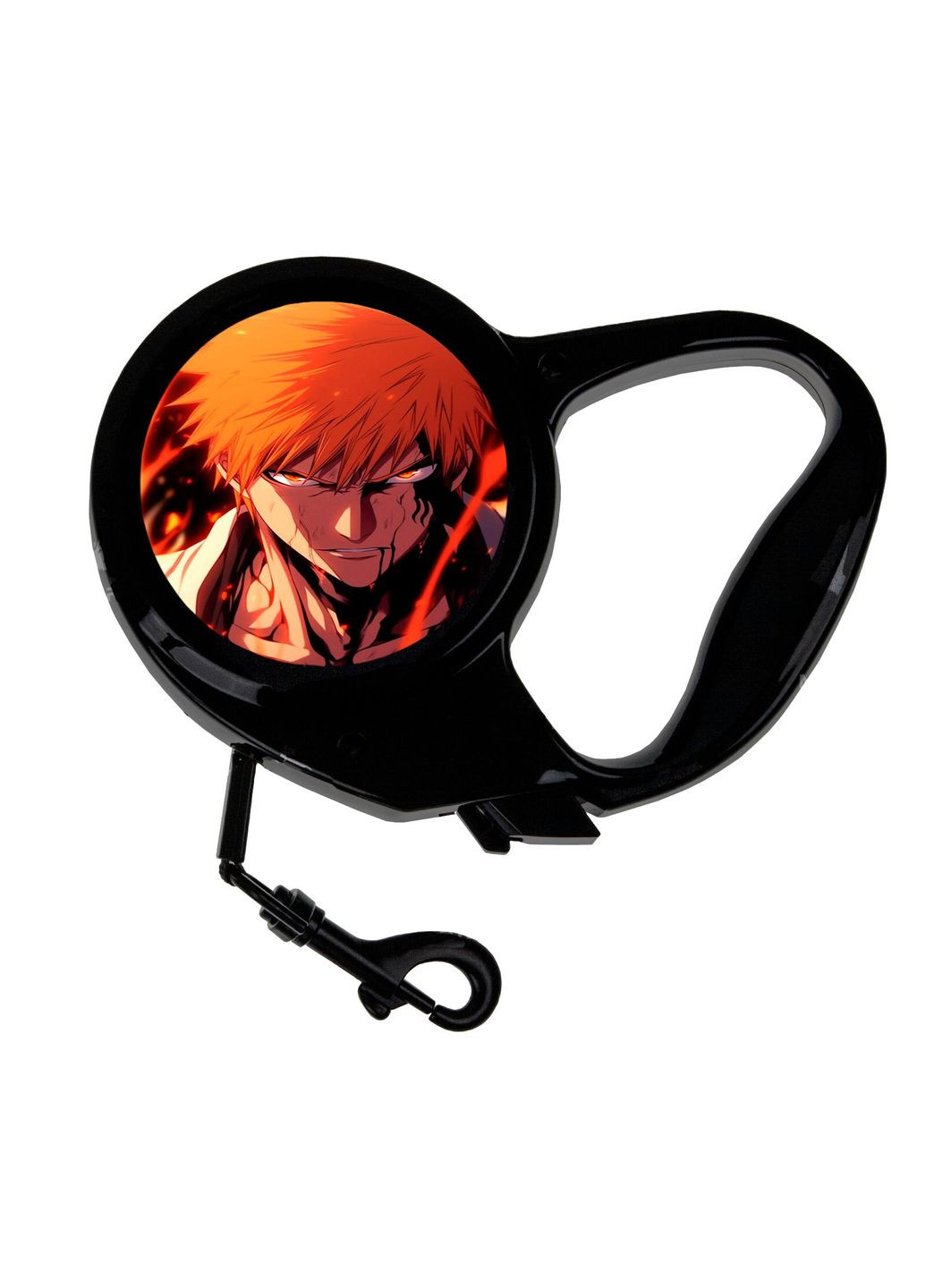 Поводок-рулетка для животных с принтом Аниме Блич #0006 3 м черный No Brand (309153414)