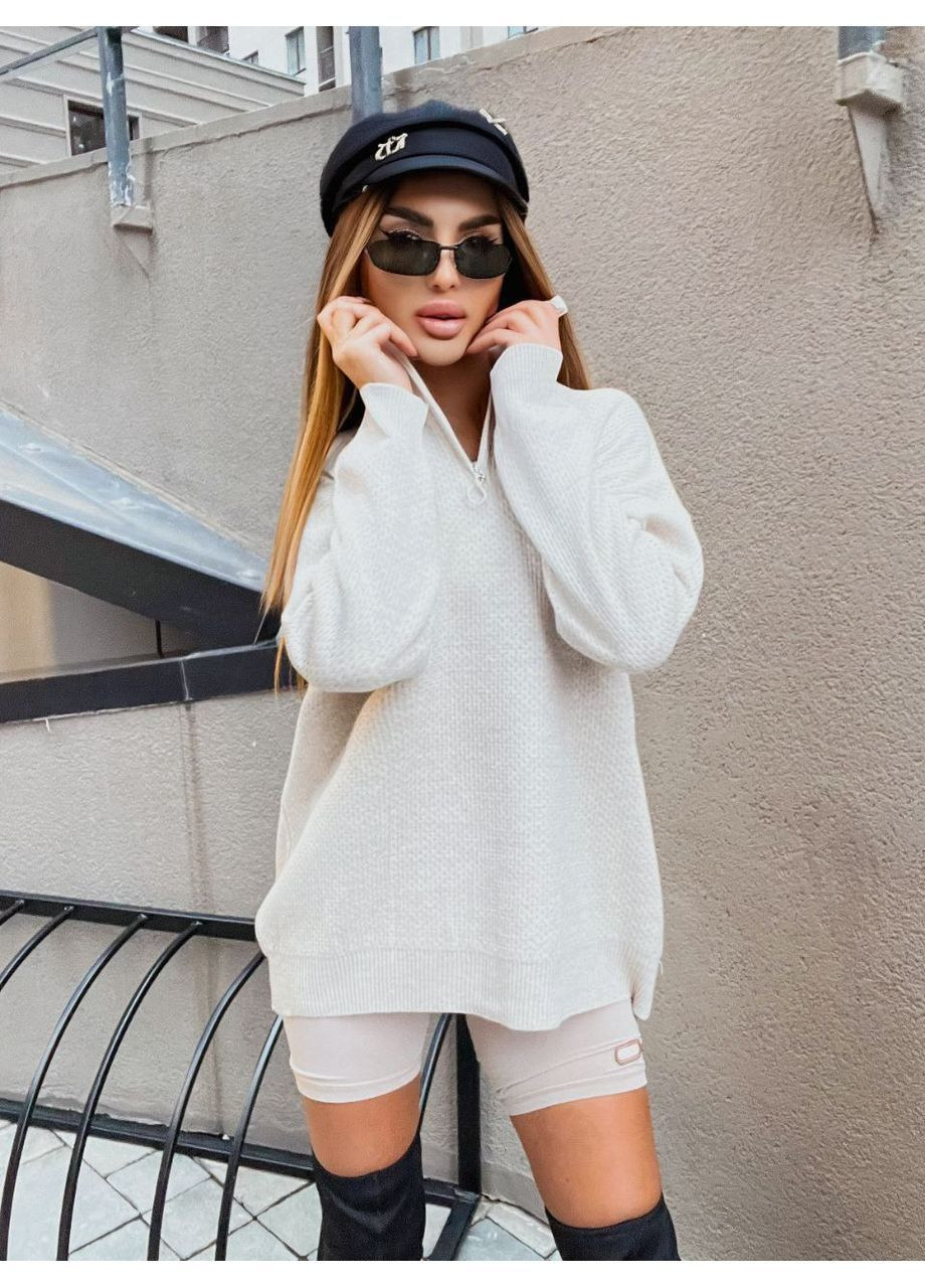 Светло-бежевый женский свитер турция Osoblyva