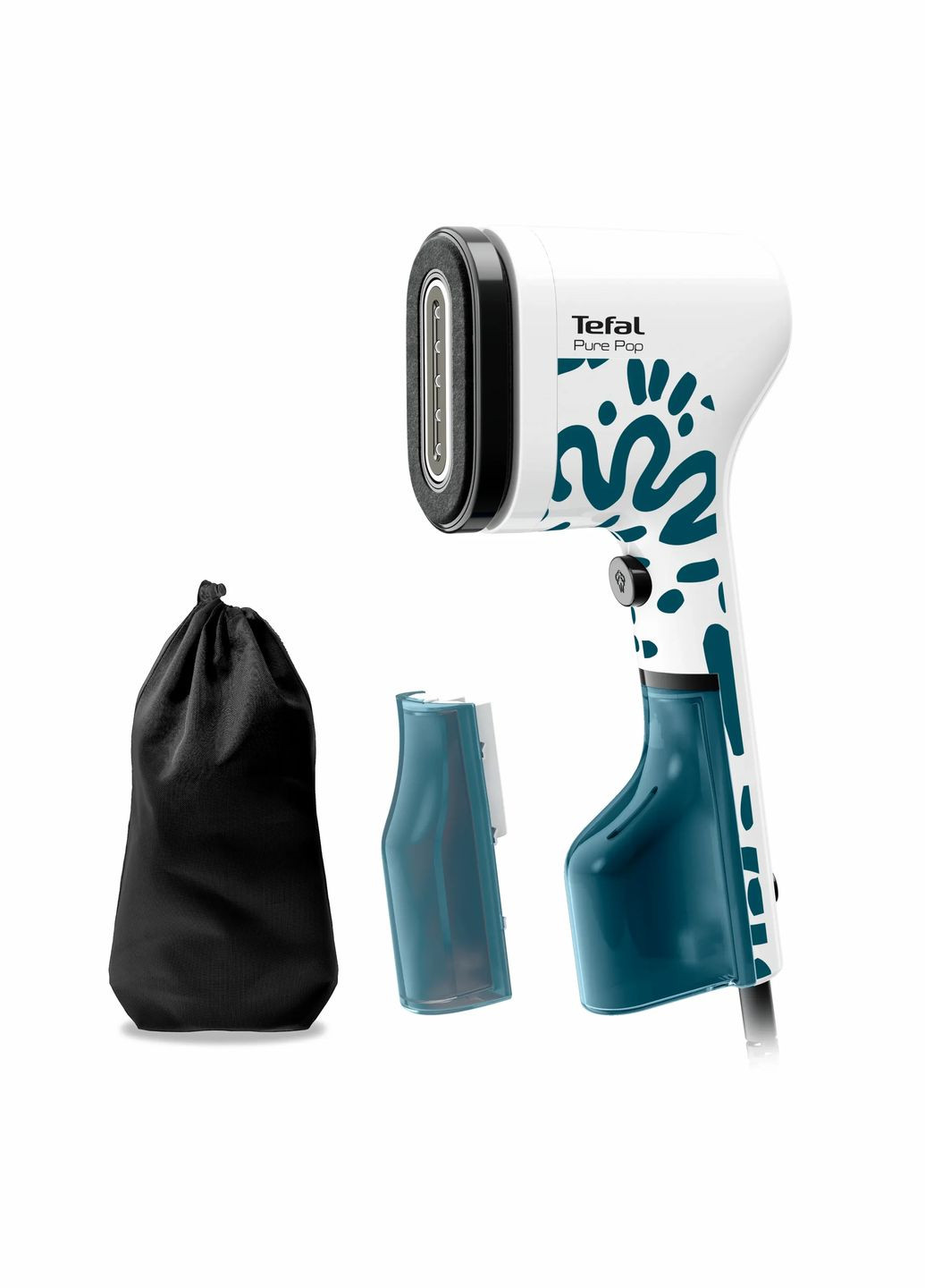 Отпариватель компактный Pure Pop Home&Travel, 1300Вт, 70мл, постоянная пара 20гр, бело-синий Tefal (314833739)
